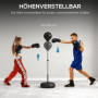 Boxningsboll Stående Barn Justerbar Höjd med Handskar H. 125 -145 cm Svart