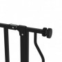 Hundgrind med Dörr Justerbar Längd 75-115 x 76 cm Svart