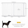 Justerbar Hundgrind 75 till 145 cm med Dörr Metall Vit