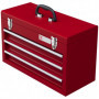 Verktygsväska Metall 3 Lådor Låsbar Röd  51 x 22 x 32 cm