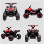 ATV Elbil för Barn 3-8 år med Ljud- och Ljuseffekter Röd - Svart