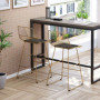 Barstol 2 st Geometrisk Metalldesign Guld