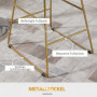 Barstol 2 st Geometrisk Metalldesign Guld