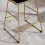 Barstol 2 st Geometrisk Metalldesign Guld
