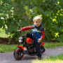 Elmotorcykel med Stödhjul, Strålkastare för Barn 1,5 till 3 år, Röd-Svart