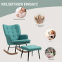 Gungstol med Fotpall Scandi Design Grön Linne