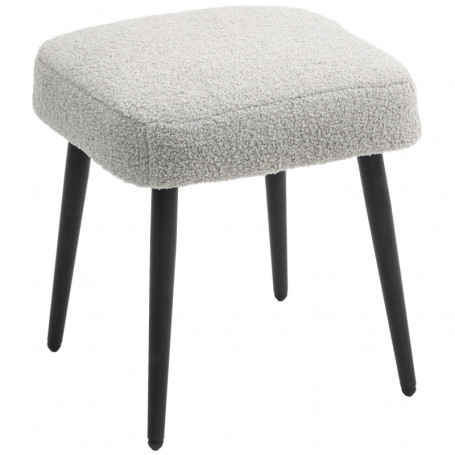 Sittpall Teddy Fleece Ljusgrå 42 x 42 x 47 cm