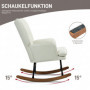 Gungstol med Fotpall Scandi Design Krämvit Linne