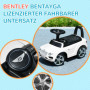 Gåbil Bentley Bentayga med horn, musik, tippskydd Vit