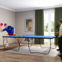 Bordtennisbord 274 x 152,5 x 76 cm med Hjul Blå