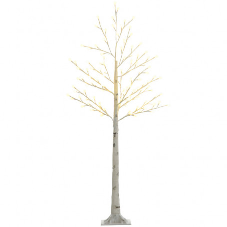 Dekorationsträd med 120 LED Belysning Varmvit 150 cm