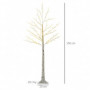 Dekorationsträd med 120 LED Belysning Varmvit 150 cm