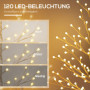 Dekorationsträd med 120 LED Belysning Varmvit 150 cm