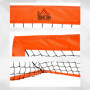 Fotbollsmål Hopfällbart x2 Set 186 x 90 x 89 cm Orange