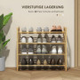 Bambu Skoställ Ventilerad Hyllor 76 x 33 x 67 cm