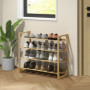 Bambu Skoställ Ventilerad Hyllor 76 x 33 x 67 cm
