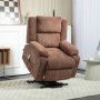 Relax Fåtölj med Lyfthjälp och Fjärrkontroll Sammet Ljusbrun
