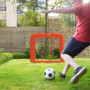 Football Rebound Net Justerbar och Hopfällbar 128 x 118 x 108-120 cm Röd