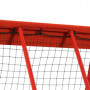Football Rebound Net Justerbar och Hopfällbar 128 x 118 x 108-120 cm Röd