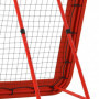 Football Rebound Net Justerbar och Hopfällbar 128 x 118 x 108-120 cm Röd