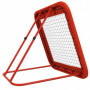 Football Rebound Net Justerbar och Hopfällbar 128 x 118 x 108-120 cm Röd