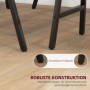 Barbord med 4 Stolar Tjock Stoppning med Knappar Beige / Brun
