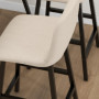 Barbord med 4 Stolar Tjock Stoppning med Knappar Beige / Brun
