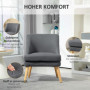 Fåtölj Moder Design Mörkgrå med Ek Ben