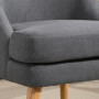 Fåtölj Moder Design Mörkgrå med Ek Ben