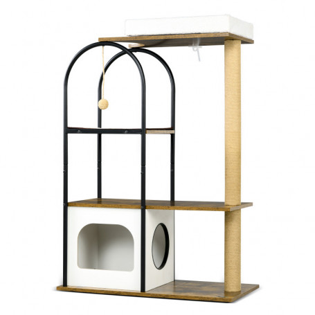 Klösträd - Katthus med Lekboll 4 nivåer 80 x 40 x 118,5 cm