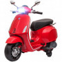 Vespa El Motorcykel för barn med Musik & Strålkastarev 3 km/h Röd