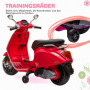 Vespa El Motorcykel för barn med Musik & Strålkastarev 3 km/h Röd