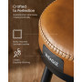Barstolar 2-pack 360° Roterande Karamellbrun PU-läder 54×54×65 cm M...