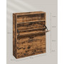 Skoskåp Doldförvaring till 11-16 Par Skor med Fack, Vintage Brun 80 x 24 x 102 cm