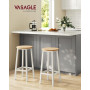 Barstol set 2 st - Barpallar Rund Industriell Design Ek Vit