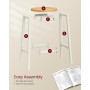 Barstol set 2 st - Barpallar Rund Industriell Design Ek Vit
