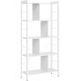 Bokhylla 5-vånings 74×30×154,5 cm Molnvit Stål & Spånskiva Öppen Hy...