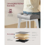 Barstol 2-pack Vintage Knäppt Grå Läder, Sitthöjd 66 cm