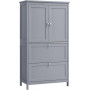 Förvaringsskåp med 2 Stora Lådor, Skåp, Grå 60 x 30 x 110 cm