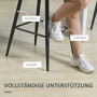 2-pack Barstolar Stoppad Sammet Svart med Ryggstöd Sits H. 77 cm