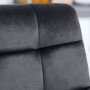 2-pack Barstolar Stoppad Sammet Svart med Ryggstöd Sits H. 77 cm