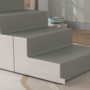 Stor Byggklossar Rutschkana med Trappa Mjuk 5 st 86 x 49 x 47 cm Grå