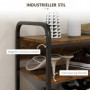 Skoställ 4 Hyllor Öppen Design 70 x 30 x 65 cm Vintage Brun/svart