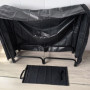 Vedställ med Vattentätt Överdrag, 0,33 m³ / 150 kg, 120 x 36 x 99 cm, Svart