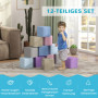 Stor Byggklossar av Skum 12 st à 20 x 20 x 20 cm Flerfärgad