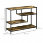 Konsolbord 4-Nivåer Industriell Vintage brun  99,6 x 33,6 x 74 cm