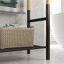 Bambu Handduksställ Fristående 3 Stångs med Hylla 51 x 31 x 85,5 cm