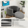 Husdjurssäng Fåtölj Design Avtagbar Kudde Grå 65 x 64 x 37 cm