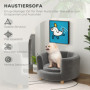 Husdjurssäng Fåtölj Design Avtagbar Kudde Grå 65 x 64 x 37 cm