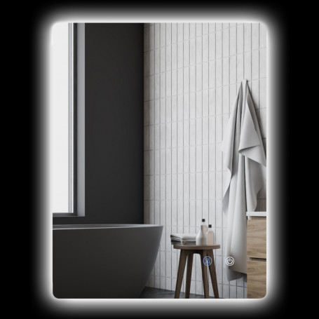 Badrumsspegel 70 x 50 cm med Back LED Belysning